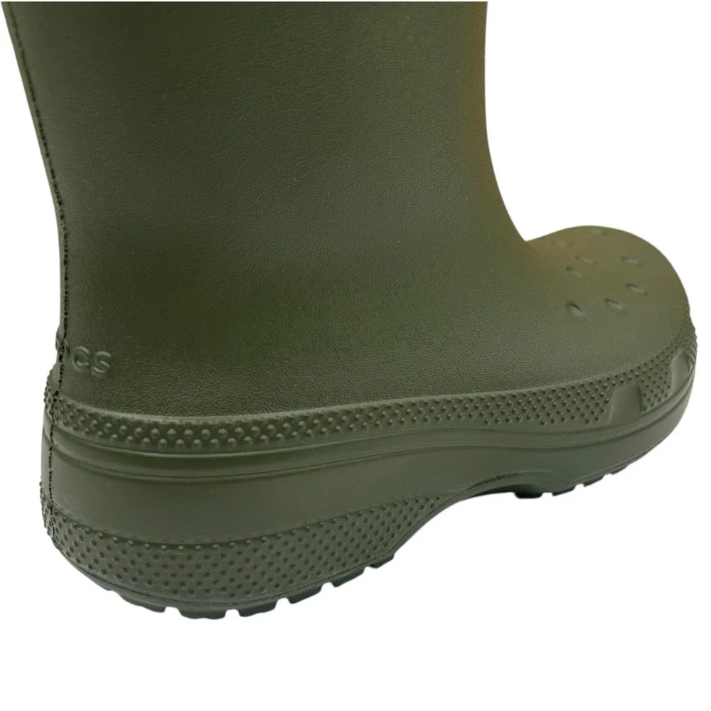 Crocs Youth Girls Boys Rain Boots Size‎ 2/Women's Size 4 Army Green Waterproof